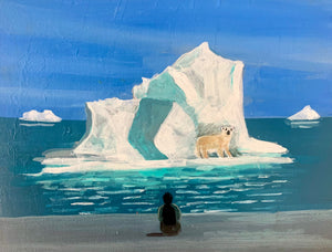 流氷の海　Drift ice and polar bear