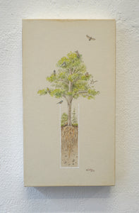 atelier*zephyr：花瓶のキャンバス「1本の木」