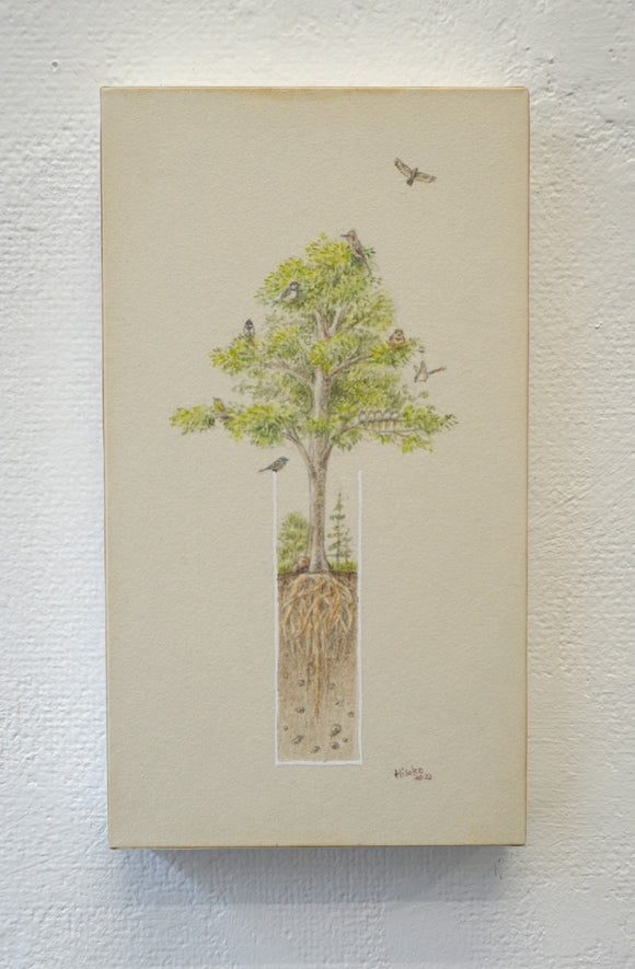 atelier*zephyr：花瓶のキャンバス「1本の木」
